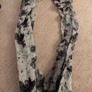 Floral Black and Gray Women's Scarf